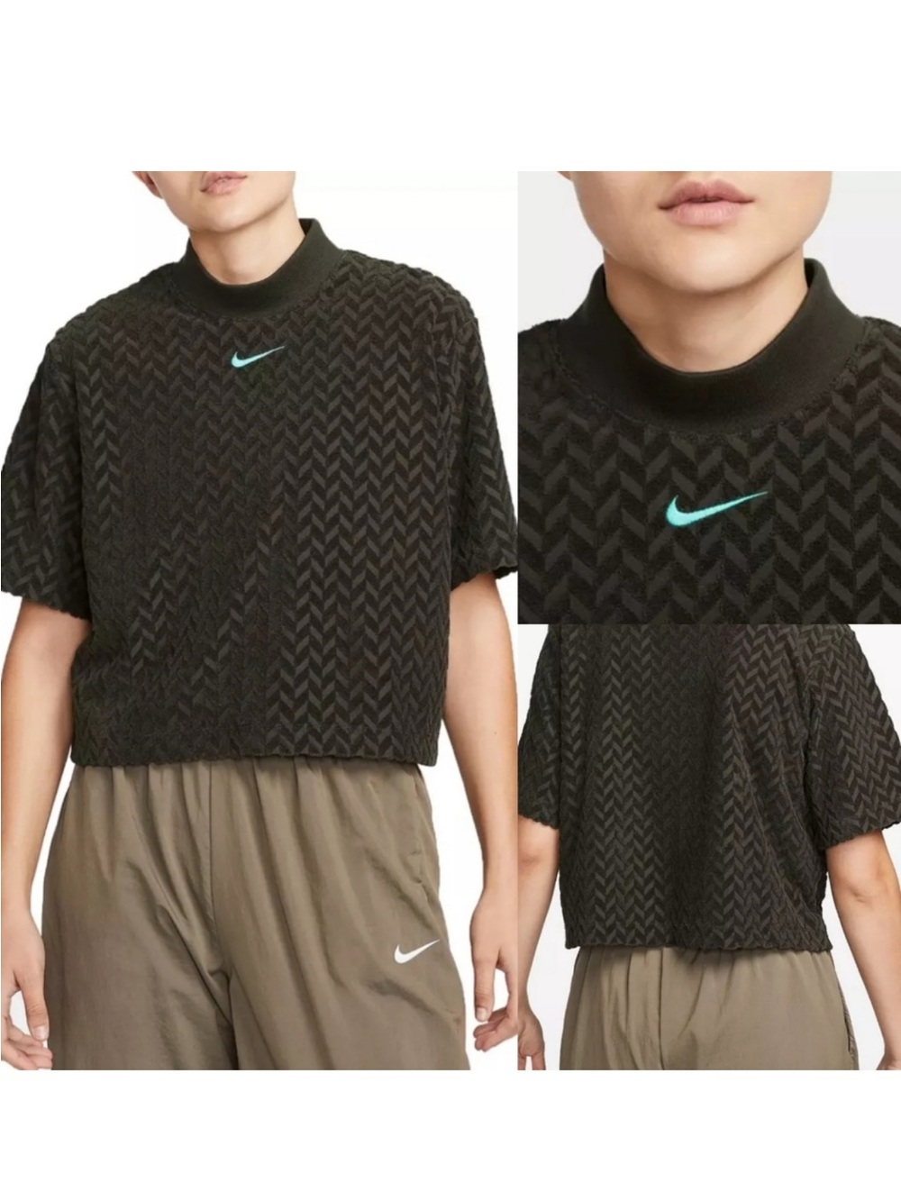 Nike Sportswear Everyday Modern Women's Allover Jacquard Boxy Top small